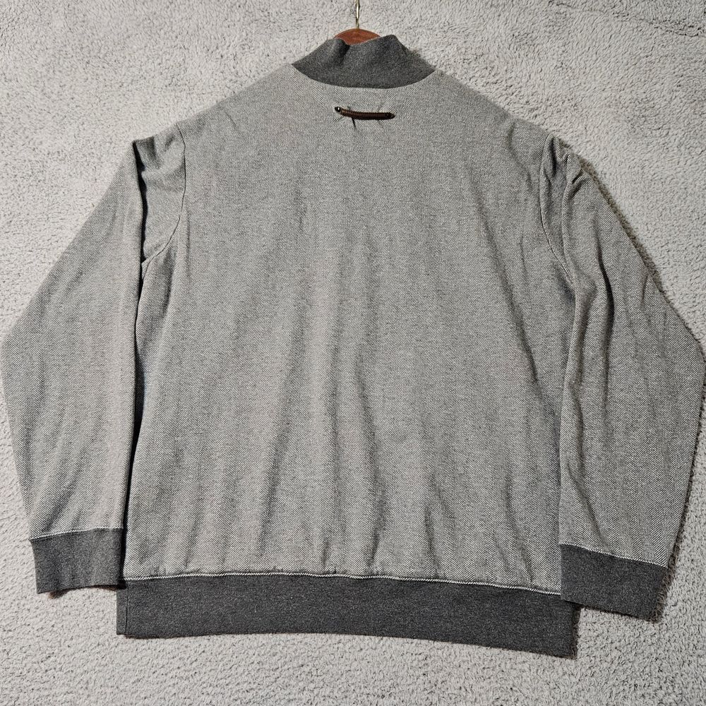 Polo Golf Ralph Lauren Quarter‎ Zip Sweater Cotton Herringbone Pattern Size XL - Picture 3 of 7
